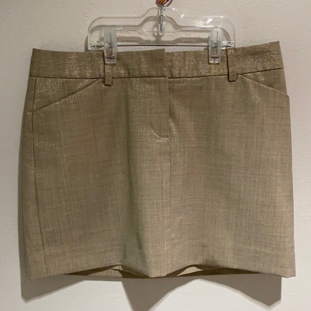 Express Design Studio Gold Sparkle Skirt